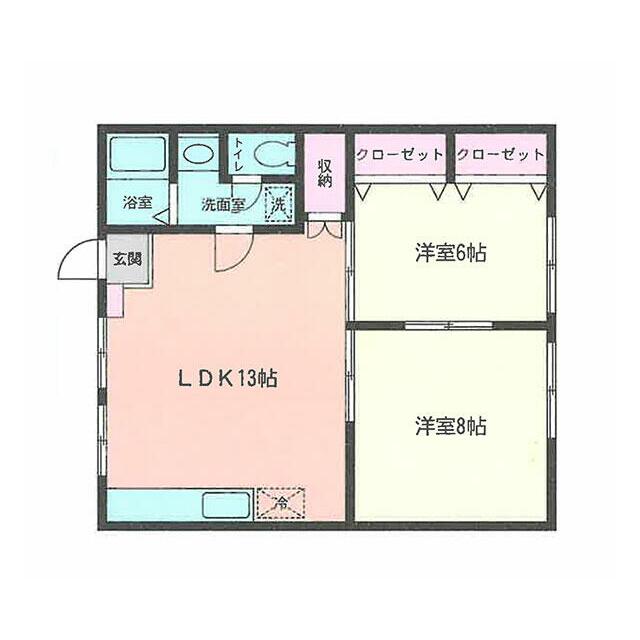 仲居ハイツⅢ 102号室 間取り