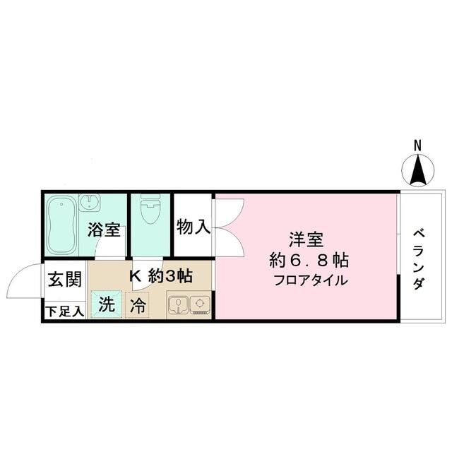 寒川山手ハイツ 1号室 間取り