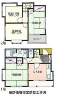 福田(青山)貸家 間取り
