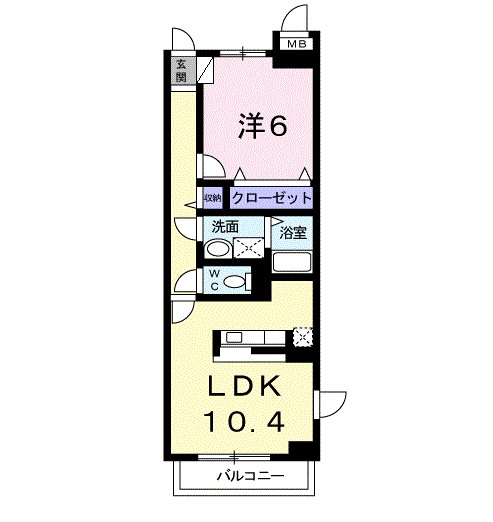エスポアメゾンⅡ 101号室 間取り