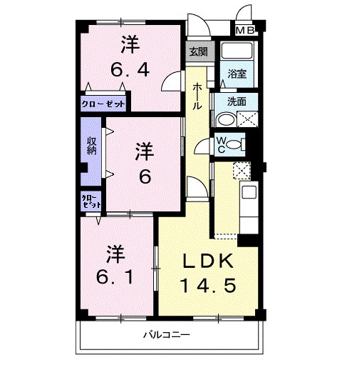 ブィオラヒルズ 402号室 間取り