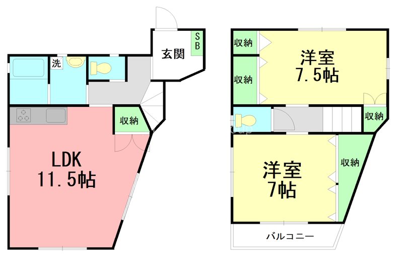 羽鳥3丁目貸家 間取り