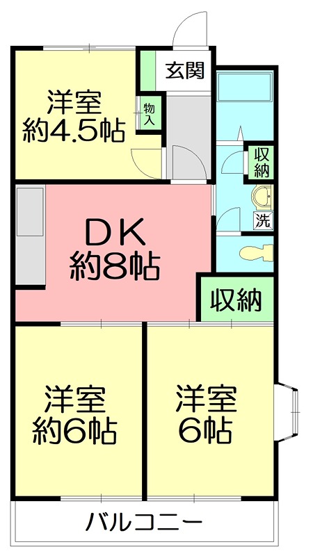 第25明智ビル 0502号室 間取り