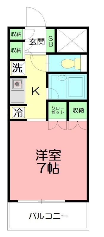 厚木アザレアビル 514号室 間取り