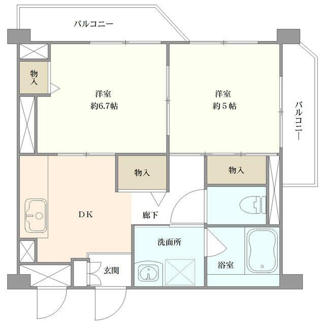 ヒルトップ洋光台 308号室 間取り