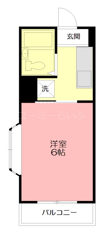 クリエイト湘南 406号室 間取り