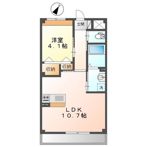 ルミナスパークサイド 303号室 間取り