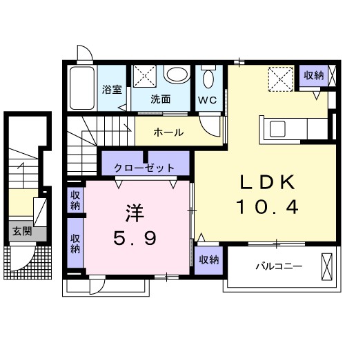 プラム鎌倉 203号室 間取り