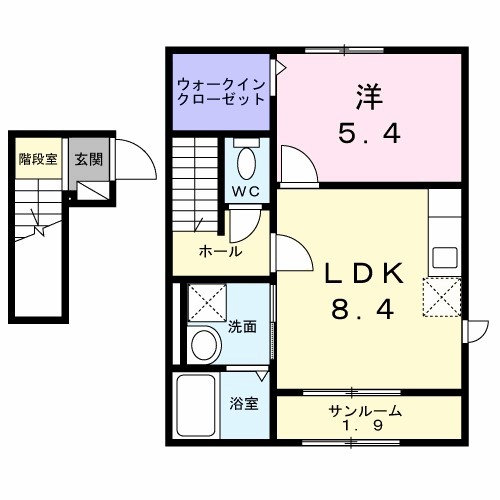 プラシード　エイワン 201号室 間取り