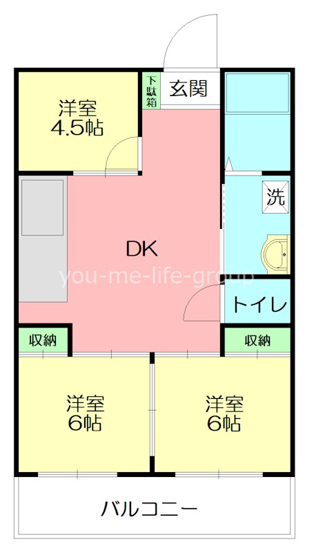 清水マンション 301号室 間取り