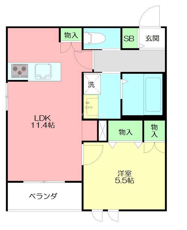 Maison Eauile 203号室 間取り