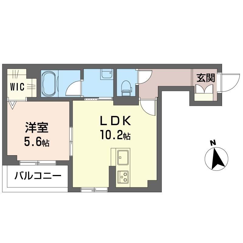 リバーコネクト 201号室 間取り