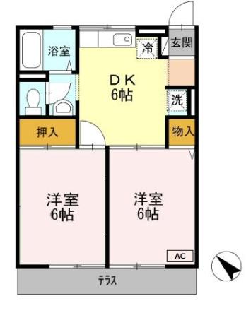 パークハイム井ノ口 103号室 間取り