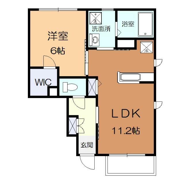 サンライズ 102号室 間取り