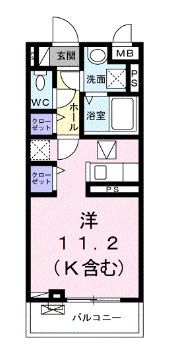 ヴィクトワール 204号室 間取り