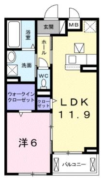 シーサイド高浜台Ⅰ 102号室 間取り