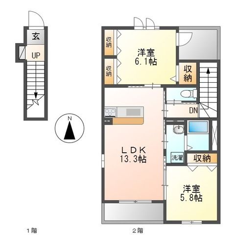 ミルフィオリ 203号室 間取り