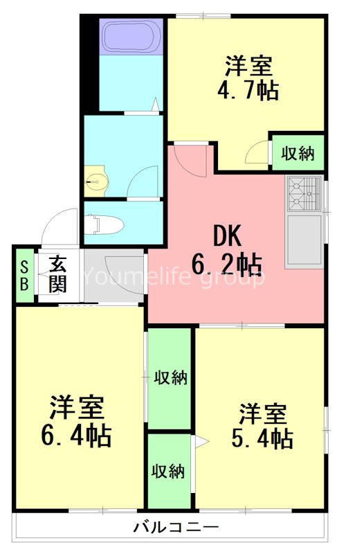 ヒルサイド三田Ｂ 間取り