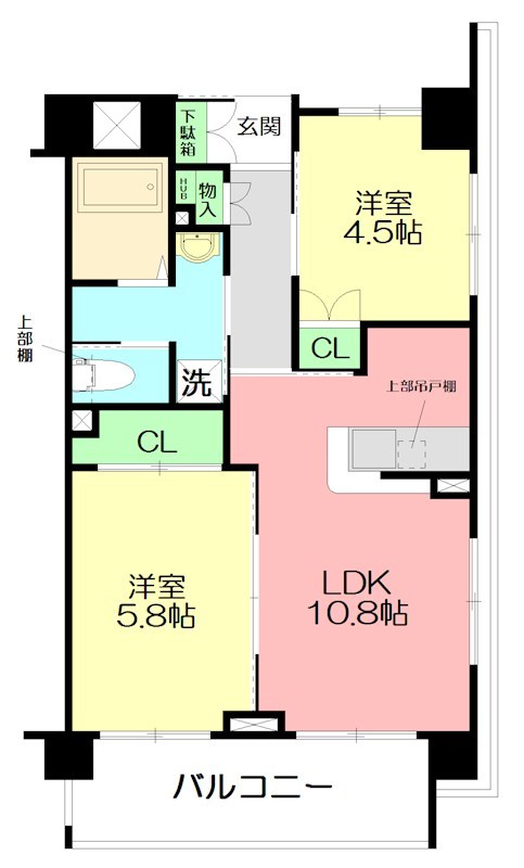 パノラマ南鴨宮 210号室 間取り
