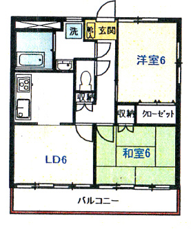 コーポ南町 205号室 間取り