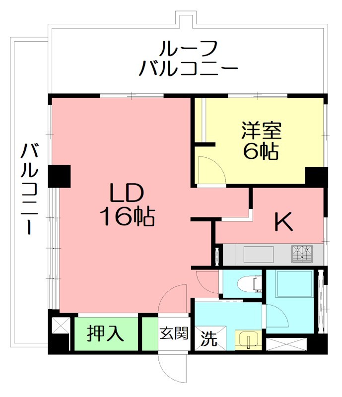 コーポ南町 205号室 間取り