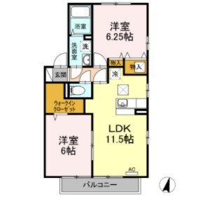 グランフォート 壱番館 101号室 間取り