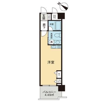 ライオンズプラザ平塚 506号室 間取り