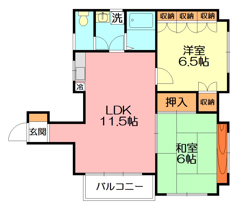 落合ビル 201号室 間取り