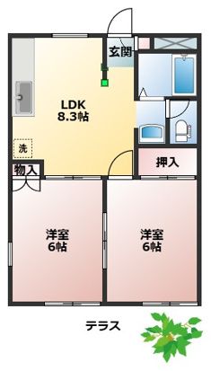 ハイツアザレア 103号室 間取り