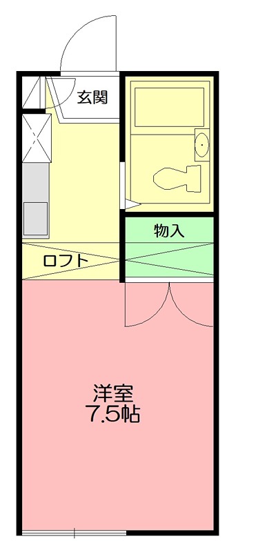 バウハウス元町 103号室 間取り