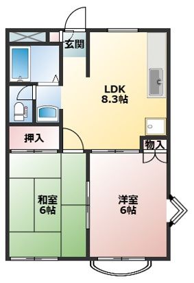 ハイツアザレア 201号室 間取り