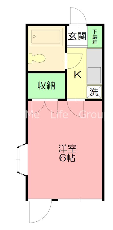 JOYフル六会 208号室 間取り