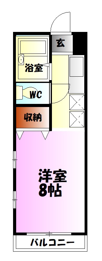 ベルシオン丸久　B棟 101号室 間取り