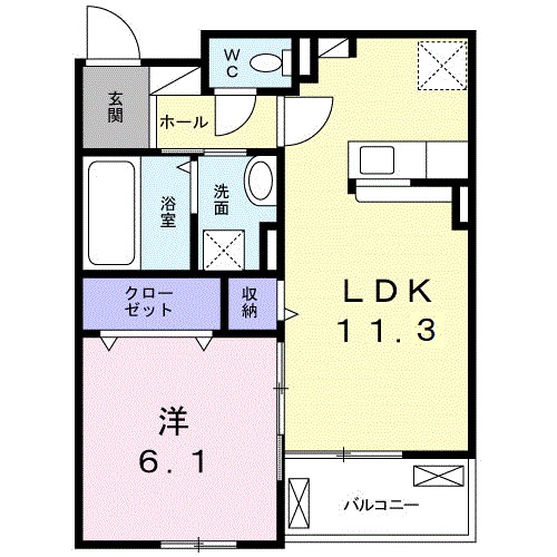 レジデンシアＤ 202号室 間取り