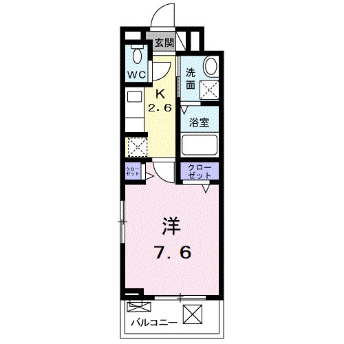 クレメントM 304号室 間取り