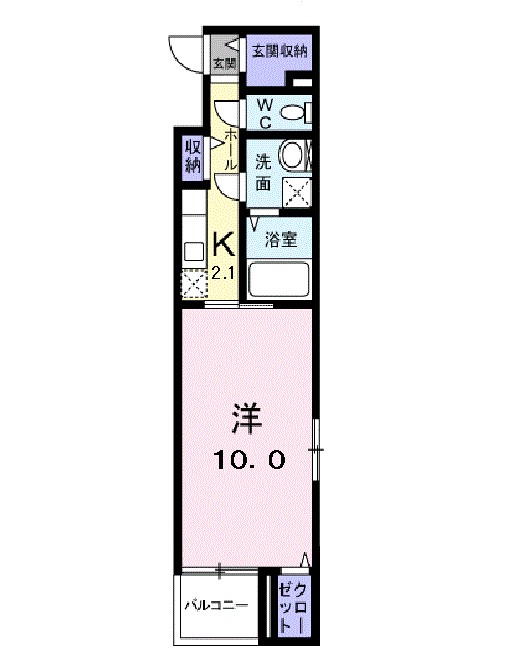 ポンドサイドK 201号室 間取り