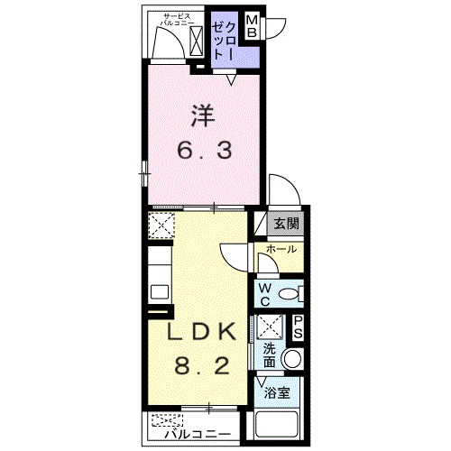 フィガロ 302号室 間取り