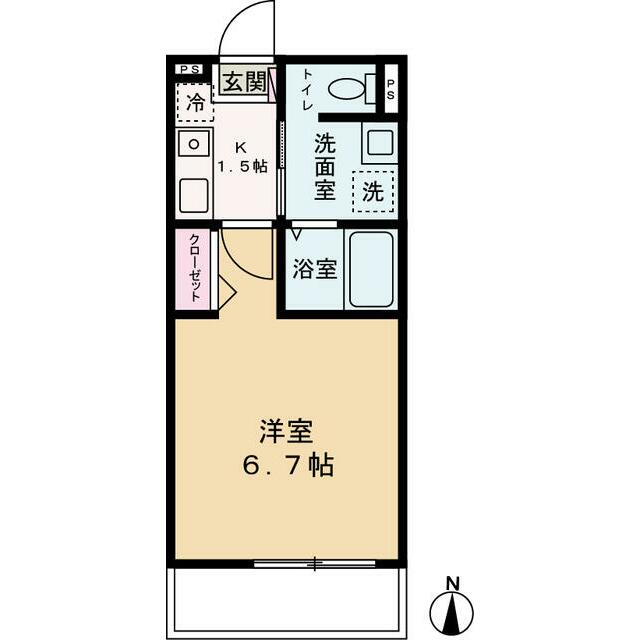 T-Nest 203号室 間取り