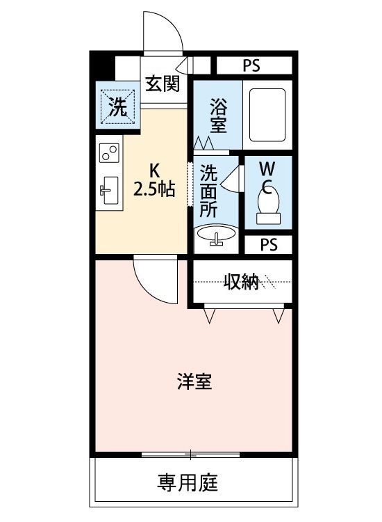 フレンドリー 102号室 間取り