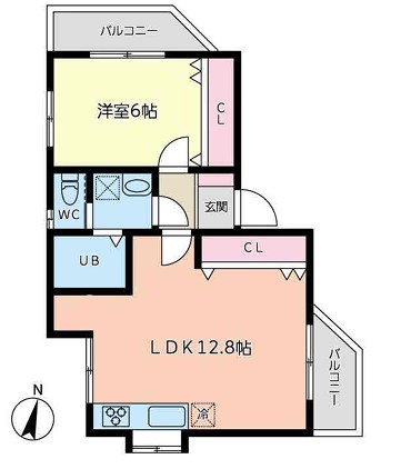 ハイライフ石上 201号室 間取り