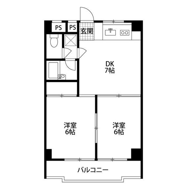 アミニティ栄 201号室 間取り