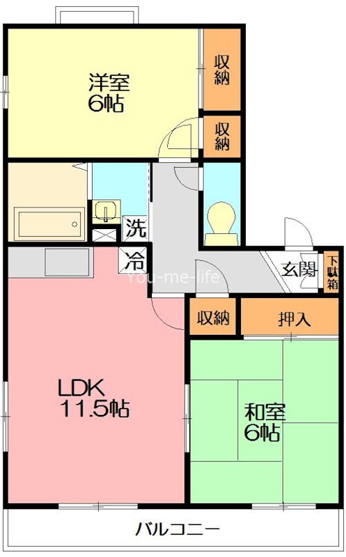 メゾン芝梅 202号室 間取り
