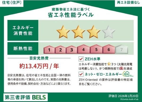 サンハイツ高谷 省エネ性能ラベル