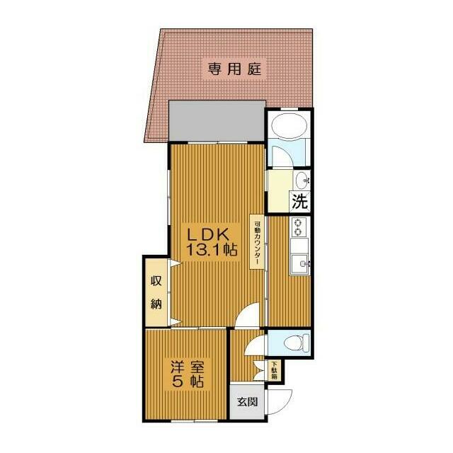 プリティ双葉 105号室 間取り