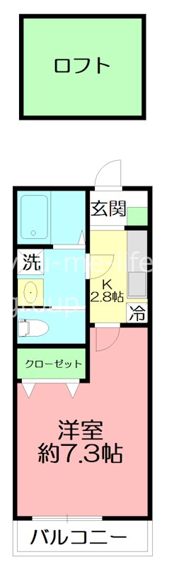 シャレ・プランタン 104号室 間取り