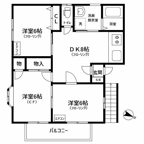 グリーンベル 201号室 間取り