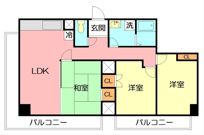 リアライズ伊勢原 506号室 間取り