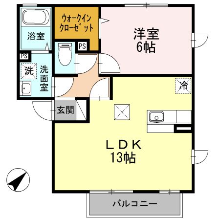 タウンシャトルⅡ 103号室 間取り