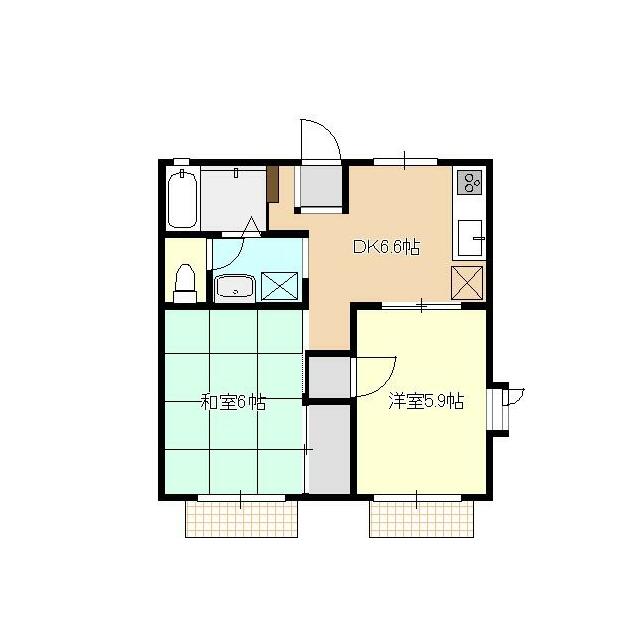 カメリアB 101号室 間取り