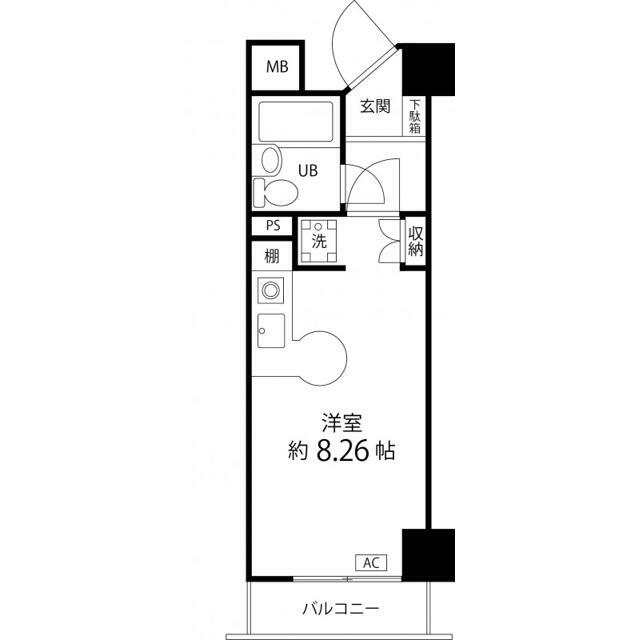 ペルソナージュ横浜 104号室 間取り